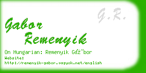 gabor remenyik business card